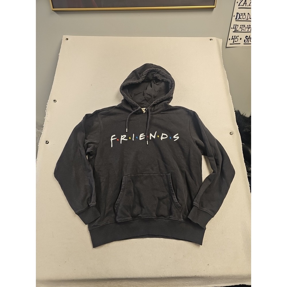 Friends Tv Show Hooded Sweatshirt SZ M Black‎ Label Of Graded Goods Warner Broth